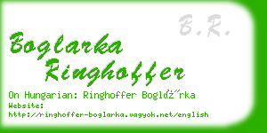 boglarka ringhoffer business card